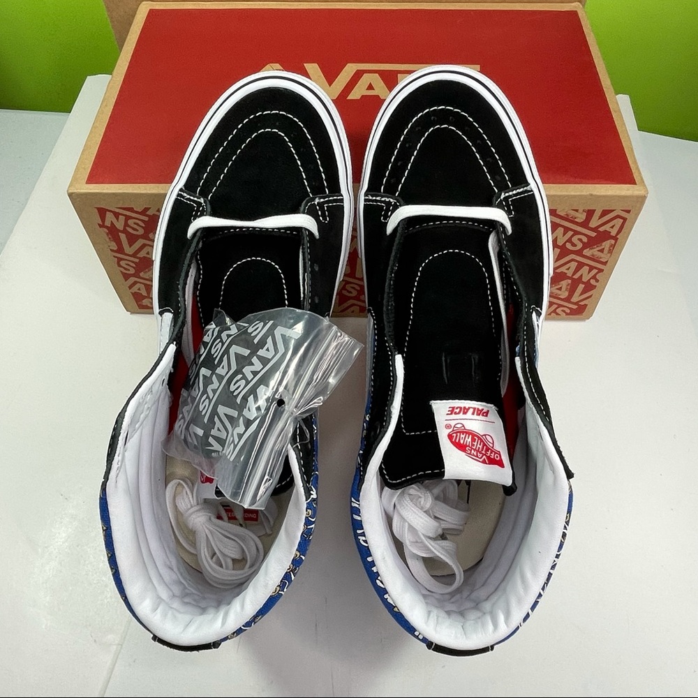 Palace x Vans Blue P Shroom Skate SK8-Hi L Mens Size 9.5 Skateboard Sneakers - Picture 9 of 11